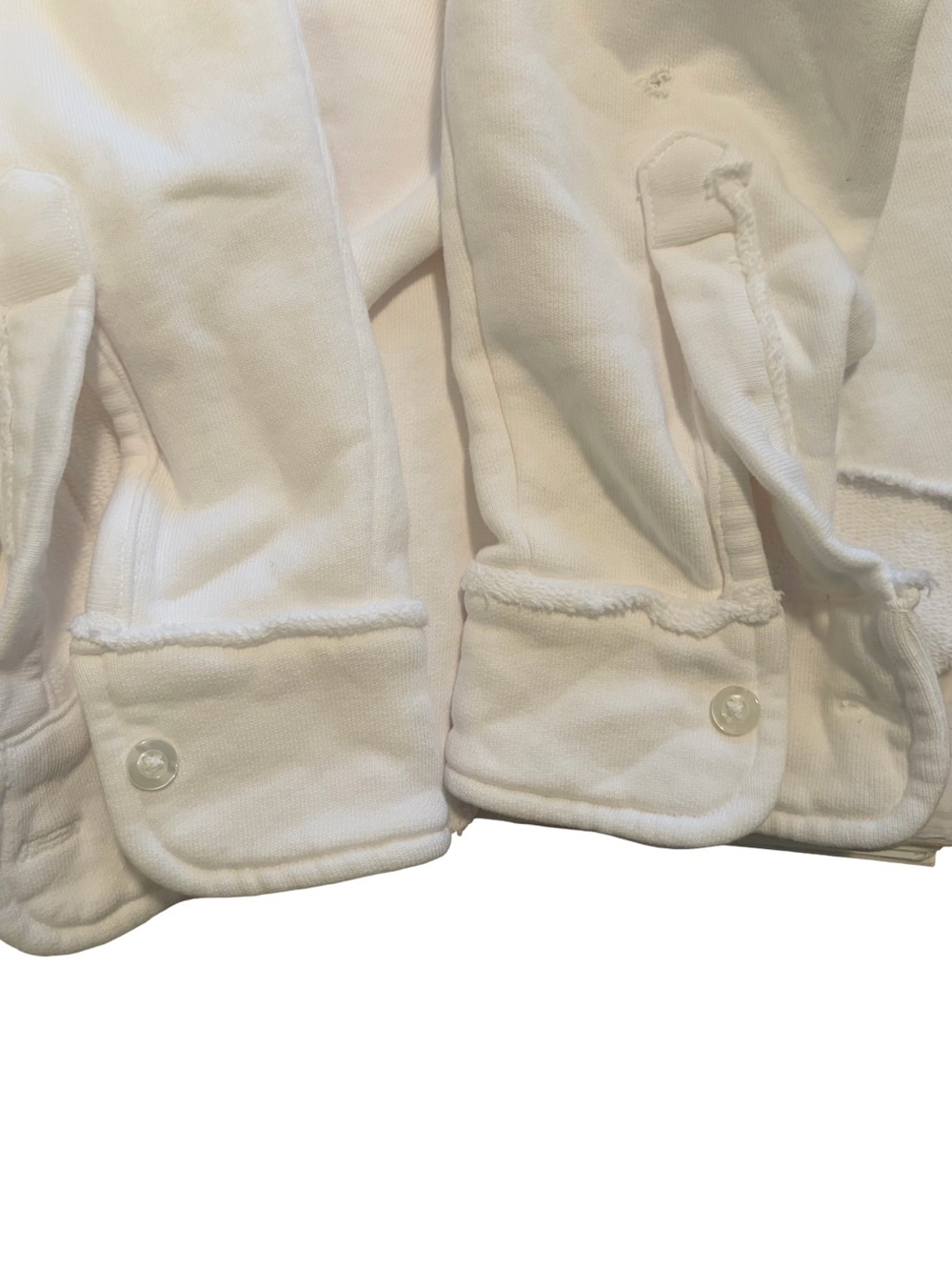 Frank & Eileen Eileen Triple Fleece Sweatshirt Button-Up White Size XS - Picture 6 of 7